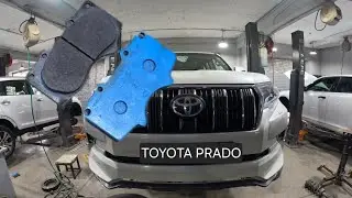 front brake pads replacement .... toyota prado