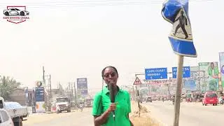 Damage Road Sign || Safe Driving Ghana