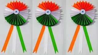 Independence Day Craft | Tricolor Badge | Independence Day Badge | 15th August Crafts | Paper Crafts