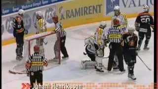 Hockey slap shot through goalie mask -  Bloody injury