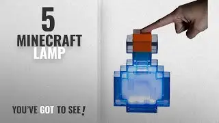 Top 10 Minecraft Lamp [2018]: ThinkGeek Minecraft Color Changing Potion Bottle - Lights Up and