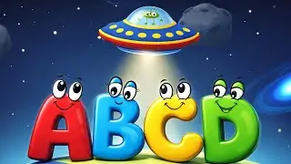 ABC Space Song 🎵 | Learn Alphabet A-Z with Fun Words | Kids Learning