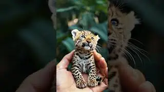 Tiny Wonders: Adorable Miniature Animals in the Palm of a Hand! 🐘🦒🦁🐆🦌 #ai #minianimals