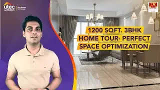 1200 Sqft 3BHK Home Tour: Perfect Space Optimization Tips! | Home Building Ideas | Utec