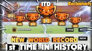 #1 April CWL Rank 1 Clan In The Dark: NEW WORLD RECORD OF 372 STARS & SWAG HITS || CLASH OF CLANS
