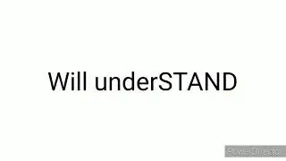 Only tall people will underSTAND