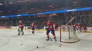 Laval Rocket warm up at the Saddledome, January 24, 2026