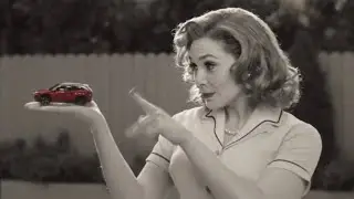 Elizabeth Olsen in WandaVision's Hyundai commercial