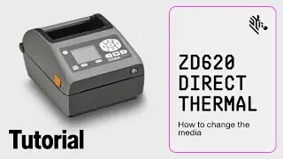 Принтер прямой термопечати Zebra ZD620: как заменить носитель