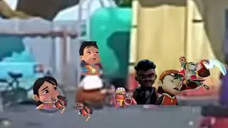 Pada Aris dan ara BoBoiBoy Aaron robot hamba