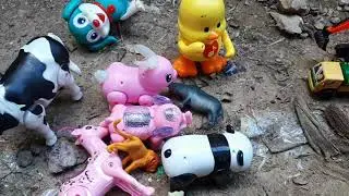 menemukan mainan hidup panda bebek truk molen excavator truk tangki rusa anjing badak kelinci gajah