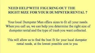 Dumpster Man Rental Rochester Hills 248-796-8445
