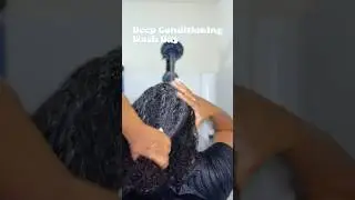Deep Conditioning Wash Day 🫧🌀 #naturalhair #blacknaturalhair #washday #shorts