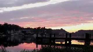 Sunset motion lapse viewed from Boat Ramp at Occoquan Regional Park