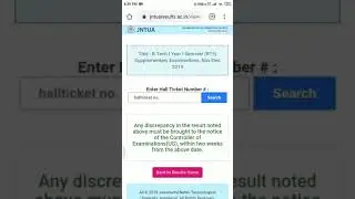 B.Tech I Year I Sem Results R15 came Nov Dec 2019 came
