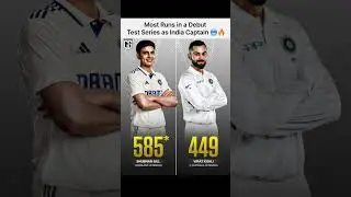 Most Runs in a Debut Test Series as India Captain 🥶🔥