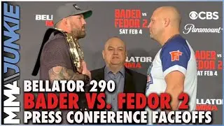 Bellator 290 Faceoffs: Fedor Emelianenko Squares Up With Ryan Bader At Final Press Conference
