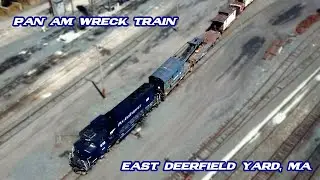 Pan Am Wreck Train Tied Down in East Deerfield Yard, MA