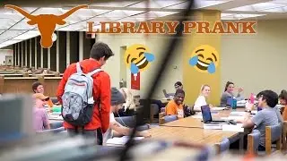 BLASTING EMBARRASSING MUSIC IN LIBRARY PRANK @UT AUSTIN