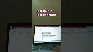 Text Bold And Underlined ? #shorts #youtube #views #like #laptop #text #underline #word