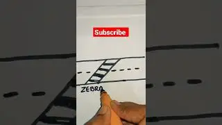 Instant alphabet drawing zebra crossing 🚸#easy #art #easyart #viral #shorts
