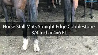 Horse Stall Mats Straight Edge Cobblestone 3/4 Inch x 4x6 Ft.