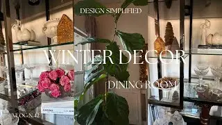 WINTER DINING ROOM DECOR. Refined Eclectic Design Style.