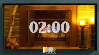 2 Minute Timer Fireplace | Real Nature Ambience with Gentle Alert | Best 2 Min Timer
