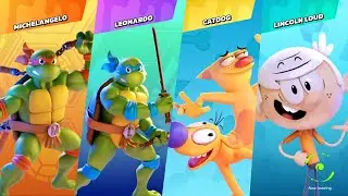 MICHELANGELO vs LEONARDO vs CATDOG vs LINCOLN LOUD. Nickelodeon All-Star Brawl!