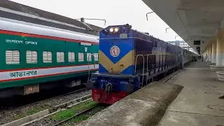 Rake placement of 760 Padma Express in Rajshahi RS