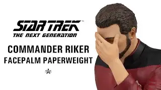 STAR TREK TNG COMMANDER RIKER FACEPALM MINI BUST PAPERWEIGHT