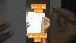 cursive writing practice4-sleeping line #english #cursivewriting #sleepingline