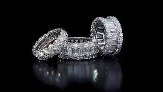 3 Ring Eternity Wedding Band Group 1080p