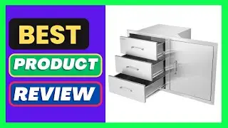 VEVOR Outdoor Kitchen Door Drawer Combo 38.3''W x 22.7''H x 20.7''D, BBQ Access Door/Triple Drawers