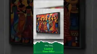 African Wall Art | Abstract African art | Canvas Wall Art | African Women Colorful Abstract v2