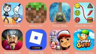 Roblox,Subway Surf,Thief Puzzle,Minecraft,Emoji Puzzle,Stumble Guys,Prankster 3D,Going Balls