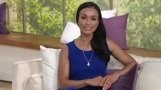 Diamonique Simulated Yellow Diamond Pear Cut Ring, Sterling Silver on QVC