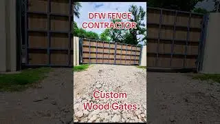 How can a custom gate look with a professional fence installer? #dfwfencecontractor #texasfencing