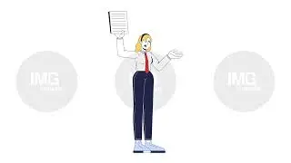 Frustrated blonde female manager holding up document angrily 2D character animation