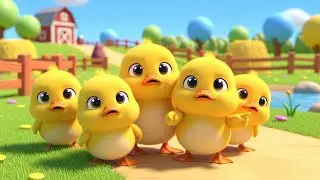 Across the Fields They Go 🦆🌾 Five Little Ducks Looking for Mom
