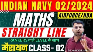 Navy 2 2024 Maths  की class | Straight line 2 For Navy,airforce,nda By Mayaksir