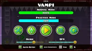 VAMPI / 100% / By: ShibronGamerSWAG / Top 2 in demonlist SwagGDPS (my private server) / SHOWCASED!!!