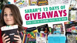 12 DAYS OF GIVEAWAYS 2020 - Huge Christmas giveaway event - coloring, art and stationery prizes!