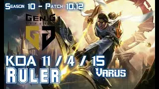 Gen Ruler VARUS vs EZREAL ADC - Patch 10.12 KR Ranked