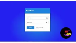 login page create html + css