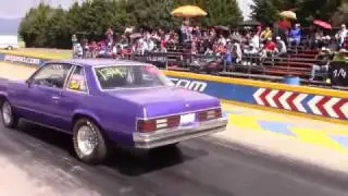 duelo de chevrolet malibu de los 80`s picas pegaso 1/4 de milla toluca mexico