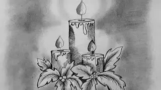 How To Draw Christmas Candles🕯| How to Draw Christmas Pictures | How To Draw Christmas Stuff
