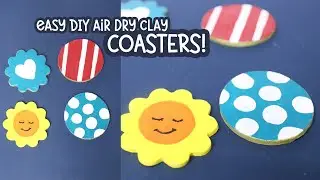 How to make air dry clay coasters using cookie cutters! For kids and adults