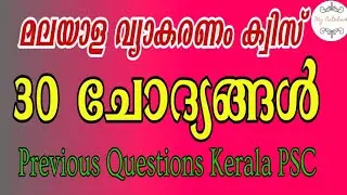 മലയാള വ്യാകരണംMock Test 10/നിങ്ങളുടെ പഠനം വിലയിരുത്താം 😍✌️ Malayalam grammar Previous Questions