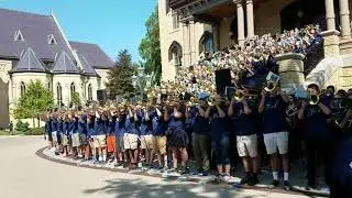 Notre Dame Victory March on the Steps of the Main Building, 2017